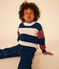 Pull rayé en coton enfant blanc AVALANCHE/ MULTICO