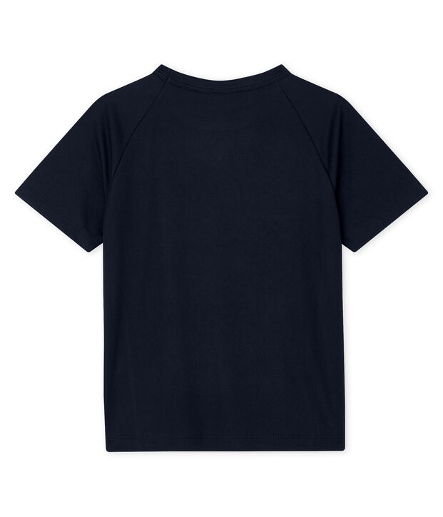 Tee-shirt de sport enfant gar&ccedil;on bleu marine