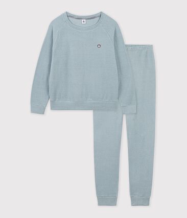 Pyjama femme en coton éponge uni