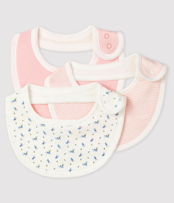 Lot de 3 bavoirs bébé en côte variante 1