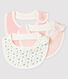 Lot de 3 bavoirs bébé en côte