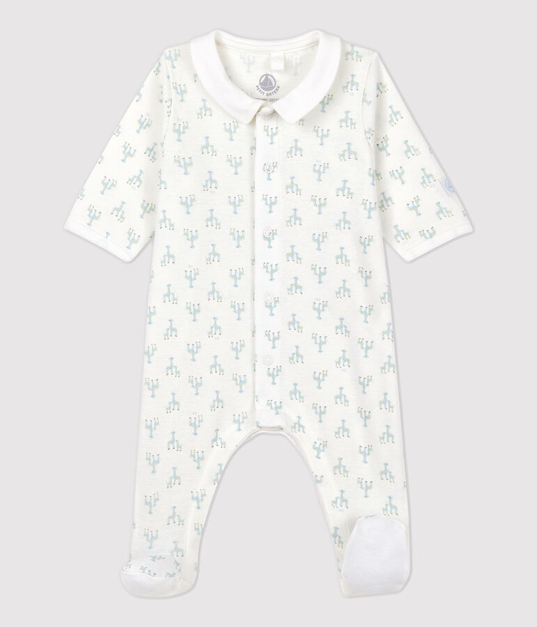 Dors bien b&eacute;b&eacute; gar&ccedil;on en c&ocirc;te blanc MARSHMALLOW/blanc MULTICO