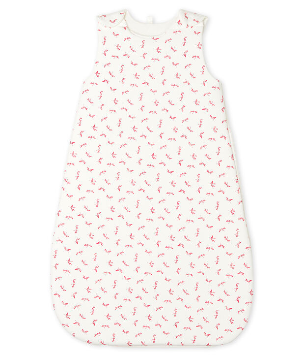 Gigoteuse b&eacute;b&eacute; en c&ocirc;te blanc/rose