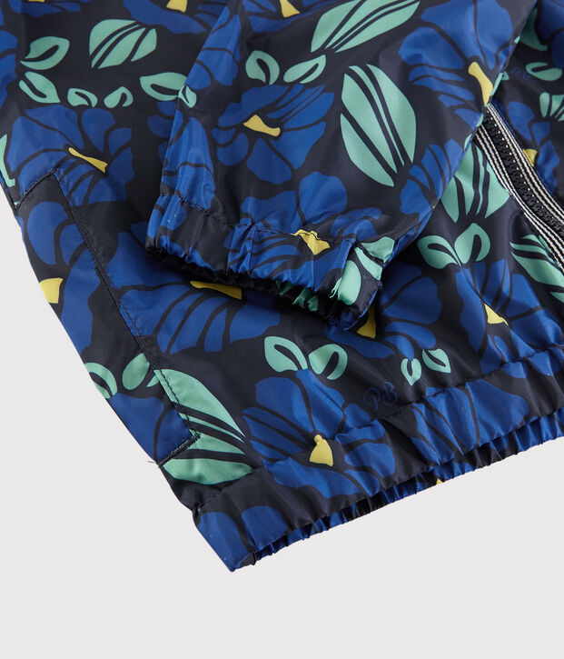 Coupe vent en polyester recycl&eacute; enfant gar&ccedil;on bleu/multicouleur
