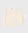 Pyjama fleur petite fille en tubique blanc MARSHMALLOW/blanc MULTICO