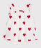 Robe body imprimée coeur en coton bio bébé blanc MARSHMALLOW/rouge TERKUIT