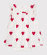 Robe body imprimée coeur en coton bio bébé