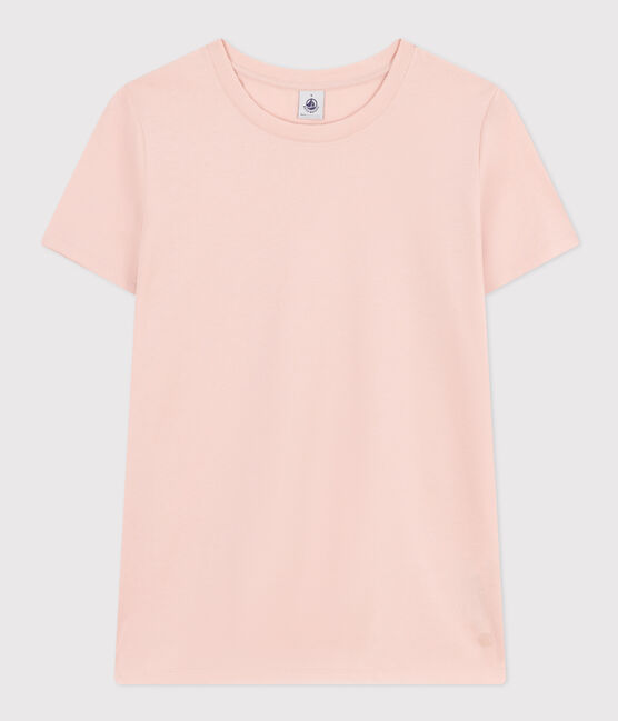 Tee-shirt LE DROIT col rond en coton Femme rose SALINE