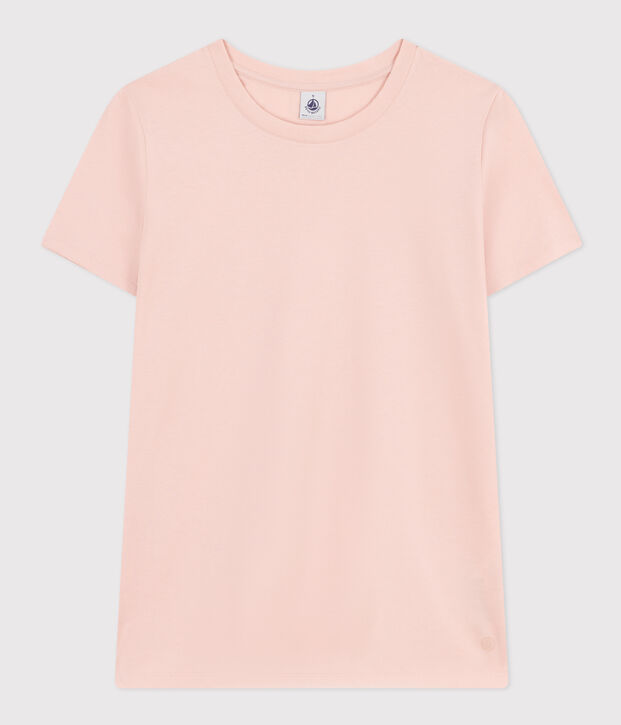 Tee-shirt LE DROIT col rond en coton Femme rose