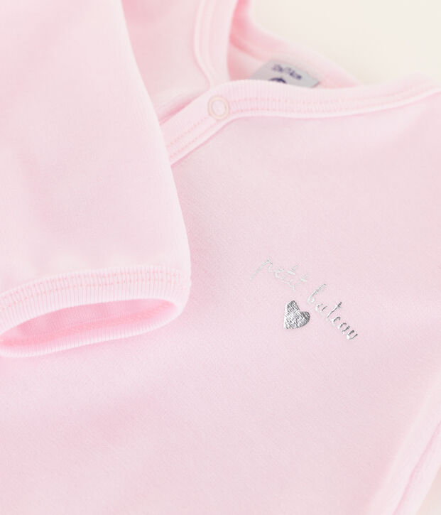 Dors-bien b&eacute;b&eacute; fille en velours rose rose