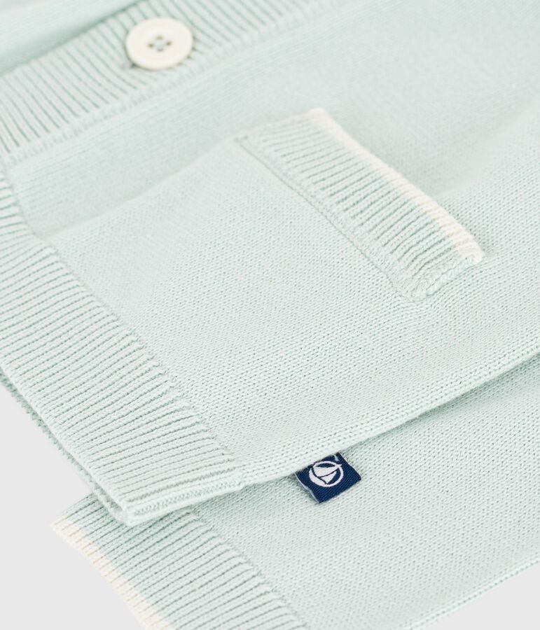 Cardigan b&eacute;b&eacute; en coton uni bleu