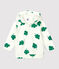 Sweatshirt à capuche imprimé végétal en molleton bébé blanc MARSHMALLOW/vert GAZON