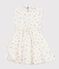 Robe sans manches enfant en coton imprimée fleurs blanc MARSHMALLOW/blanc MULTICO