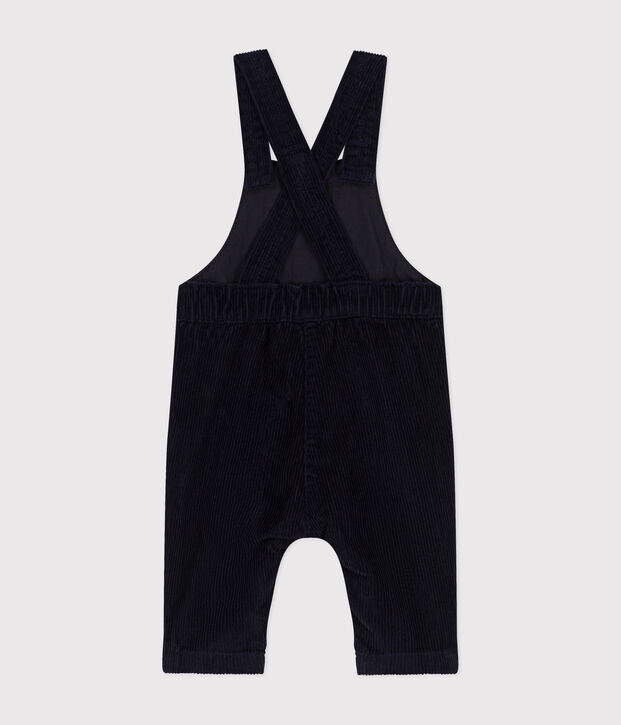 Salopette en velours b&eacute;b&eacute; bleu marine
