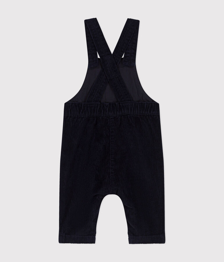 Salopette en velours b&eacute;b&eacute; bleu SMOKING