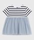 Robe bébé bi-matière manches courtes