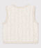 Veste bébé sans manche en tubique matelassé beige MONTELIMAR CHINE