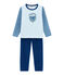 Pyjama petit garçon bleu LIMOGES/blanc MULTICO
