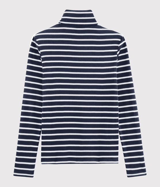 Sous pull iconique Femme bleu SMOKING/blanc MARSHMALLOW