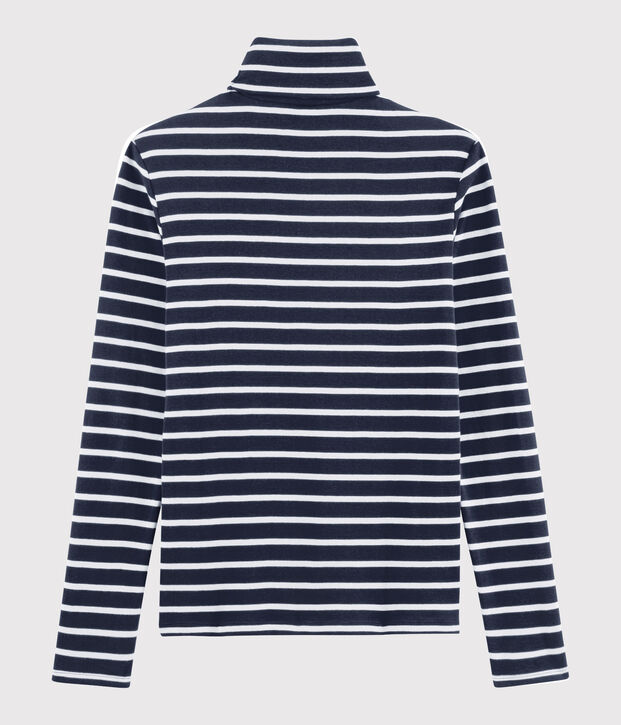 Sous pull iconique Femme bleu/blanc