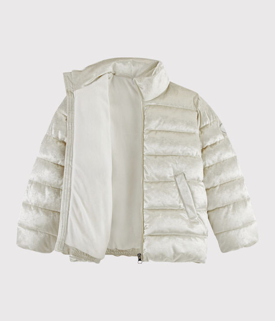 Doudoune en velours enfant Fille gris ARGENT