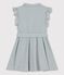 Robe sans manche en seersucker bio enfant fille bleu BRUT/blanc MARSHMALLOW