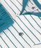Ensemble bébé deux pièces en coton, t-shirt rayé, et short uni vert MARSHMALLOW/ DRAGONFLY