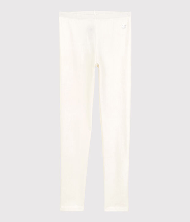 Legging en jersey enfant fille blanc