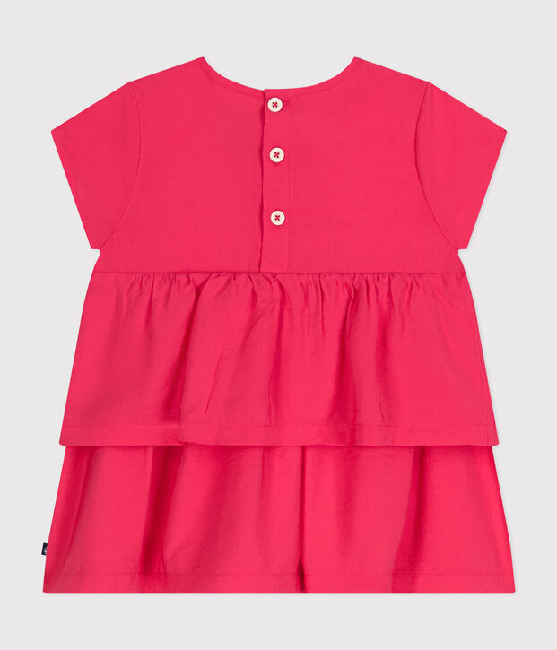 Robe manches courtes b&eacute;b&eacute; rose