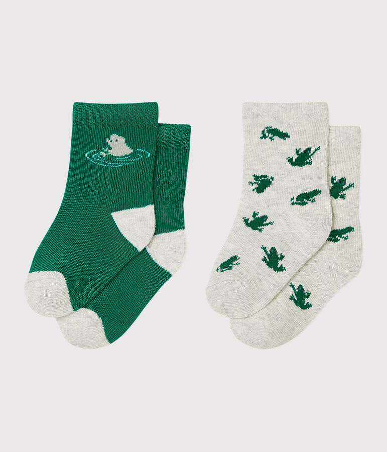 Lot de 2 paires de chaussettes b&eacute;b&eacute; gar&ccedil;on multicouleur