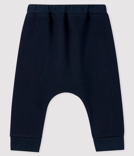 Pantalon bébé fille/garçon en molleton bleu SMOKING