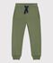 Pantalon de jogging enfant en coton uni vert