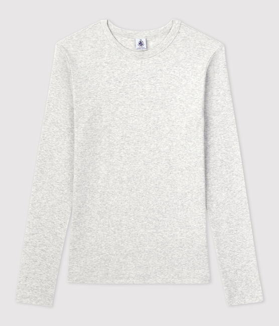Tee-shirt L'ICONIQUE col rond en coton Femme gris BELUGA CHINE