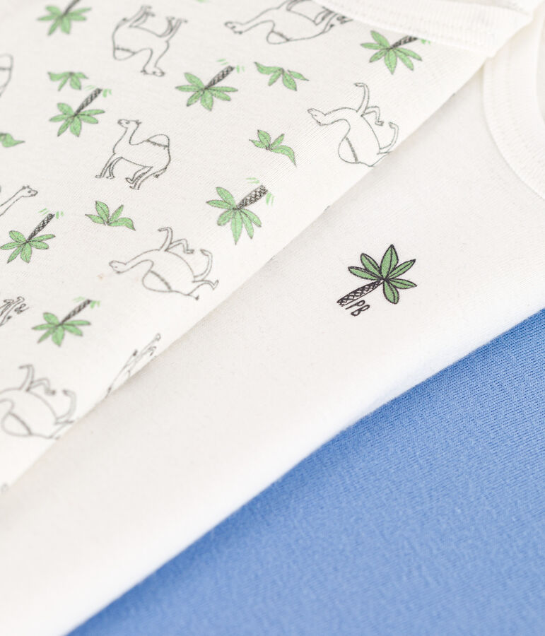 Lot de 3 bodies manches courtes dromadaires en coton variante 1