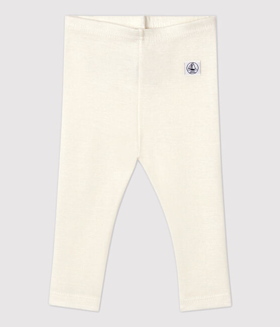 Caleçon bébé en laine et coton blanc MARSHMALLOW