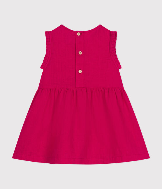 Robe sans manche en lin bébé rose DELHI