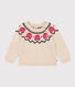 Pull jacquart en tricot laine et coton bébé