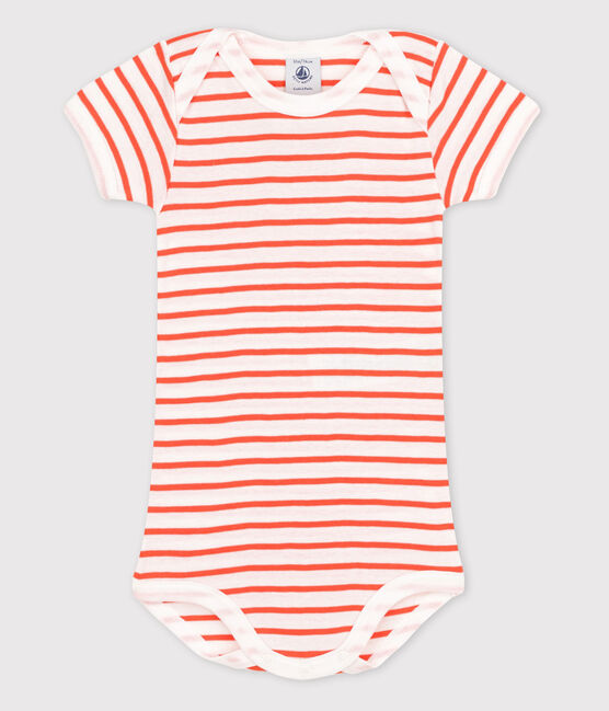 Body manches courtes bébé fille blanc MARSHMALLOW/ BANGA