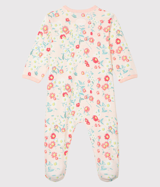 Dors bien bébé fille en côte blanc MARSHMALLOW/blanc MULTICO