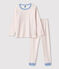 Pyjama à motifs en coton enfant blanc MARSHMALLOW/rouge PEPS