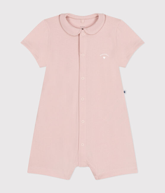Combinaison courte en jersey léger bébé rose SALINE
