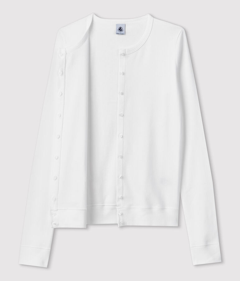 Cardigan iconique femme blanc ECUME