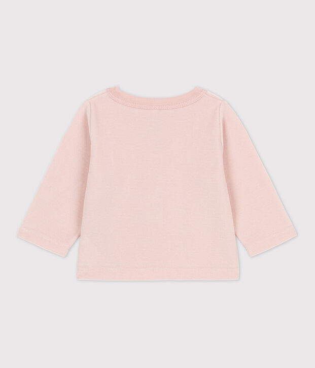 Cardigan en velours b&eacute;b&eacute; en coton rose