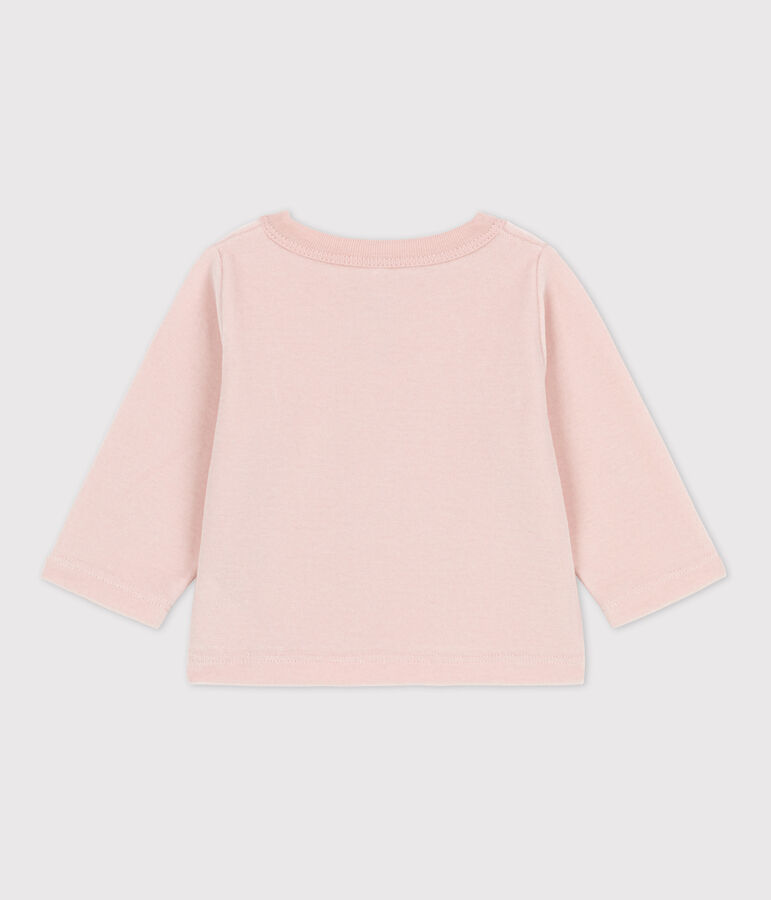 Cardigan en velours b&eacute;b&eacute; en coton rose SALINE