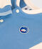 Veste teddy bébé en coton colorblock bleu ALASKA/ AVALANCHE
