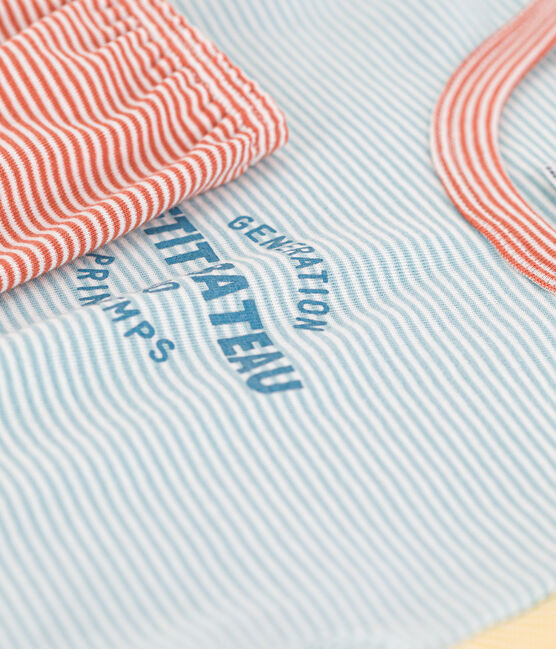 Pyjacourt milleraies tricolore en coton enfant MIMI/ MULTICO