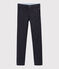 Pantalon slim en gabardine de coton enfant garçon bleu SMOKING