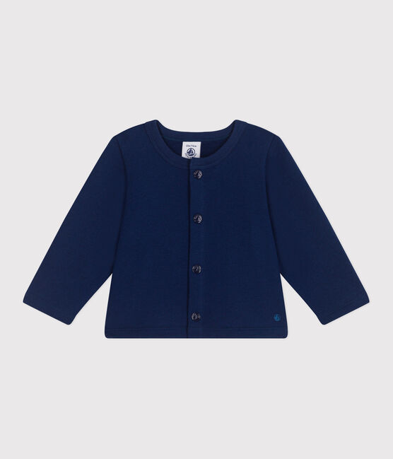 Cardigan bébé en coton uni bleu MEDIEVAL