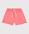 Short enfant en coton uni rose