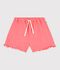 Short enfant en coton uni corail